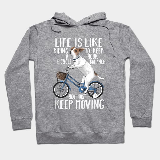 Dog riding a bicycle Hoodie by NemiMakeit